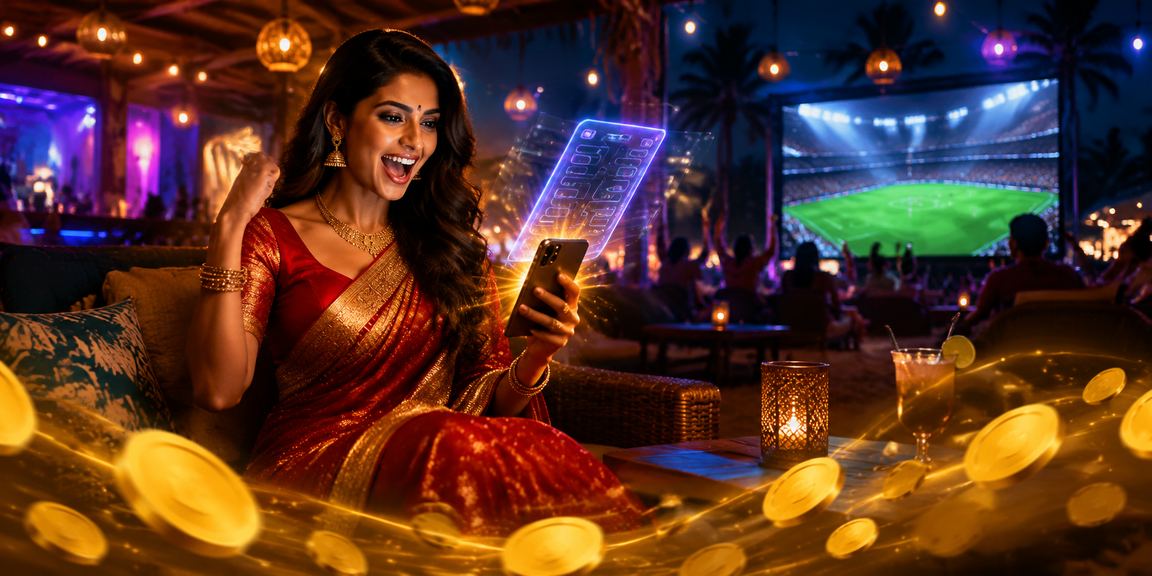 Mobile casino app showing promotions screen in India