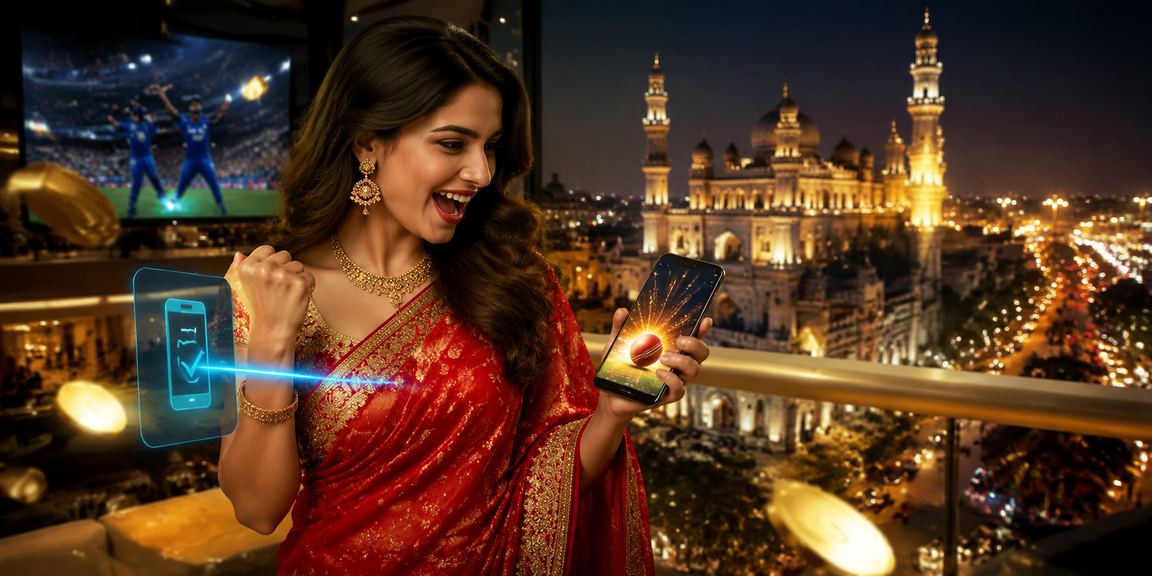 Lucknow cityscape with lottery and casino theme